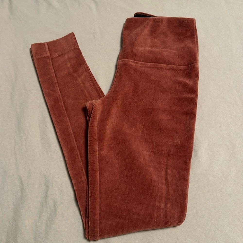 Burnt Orange Corduroy Leggings